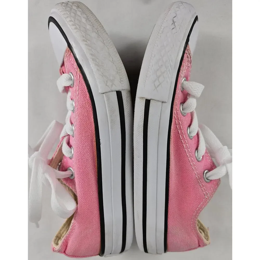 CONVERSE ALL STAR YOUTH PINK LOW TOP CHUCK TAYLOR SNEAKERS SIZE 11